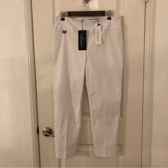 NWT New Lisette Montreal Ivory Capri sz 12 Golf Stretch - Picture 6 of 12
